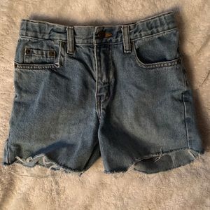 High-Waisted Denim Short Shorts
